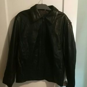 Black Alfani Leather Jacket M